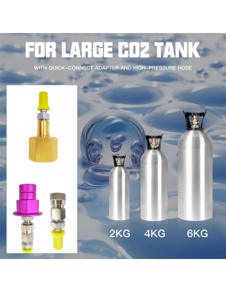 Adaptador CO2 ROVRAI para Fabricadores de Soda 60cm Negro