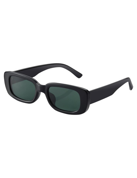 Gafas de Sol Rectangulares JASPIN UV400 Unisex Verde Negro Gafas de Sol Rectangulares JASPIN UV400 Unisex Verde Negro