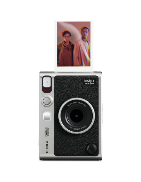 Cámara Instantánea Híbrida Fujifilm Instax Mini EVO Negra + 20 Películas