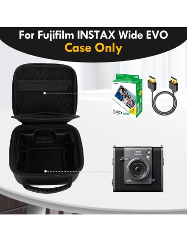 Funda para cámara Fujifilm Instax Wide Evo - Protección y gran capacidad