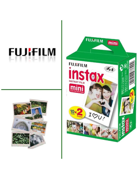 Cámara Instantánea Híbrida Fujifilm Instax Mini EVO Negra + 20 Películas