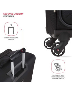 Equipaje Blando SwissGear 4010 23 Pulgadas Negro con Ruedas 2