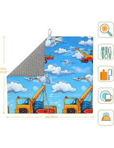 Alfombrilla de Secado de Platos Aerial Cranes 45.72x40.64 cm 2