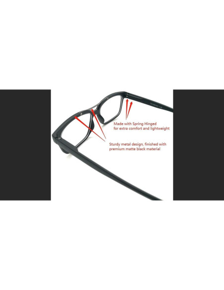 Gafas de miopía -2.00 Unisex 2 pares con funda y pouch Gafas de miopía -2.00 Unisex 2 pares con funda y pouch