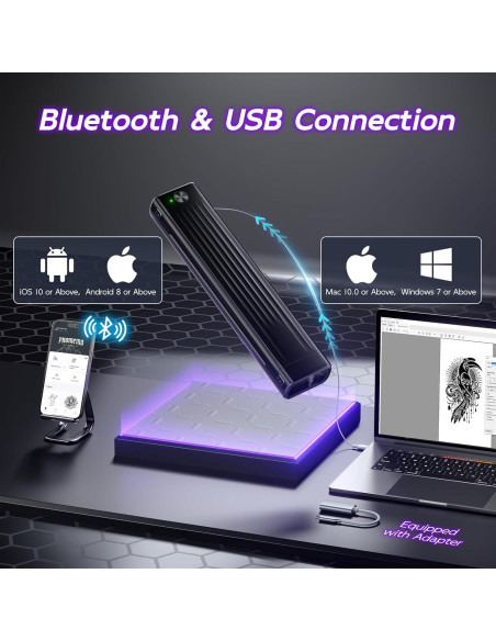 Impresora de Plantillas de Tatuaje Itari A886 Inalámbrica 2025