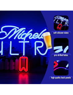 Letrero de Neón LED Geeinar Cerveza 28x40 cm Dimmable 2