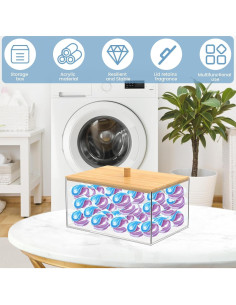 Contenedor de cápulas de detergente KANHANG_US con tapa 18.5x12.7cm 2