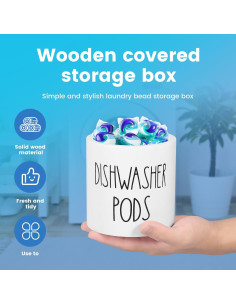 Contenedor de Cápsulas para Lavavajillas DJAPWPX Blanco 12x12x13 cm 2