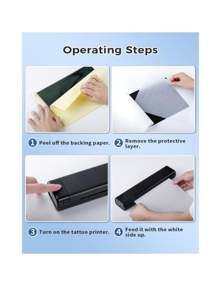 Impresora de Plantillas de Tatuaje COLORWING M08F Inalámbrica