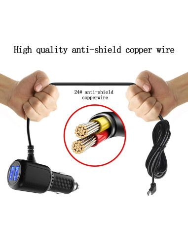 Cargador de Coche Gar'min Nuvi con Cable Mini USB 2m