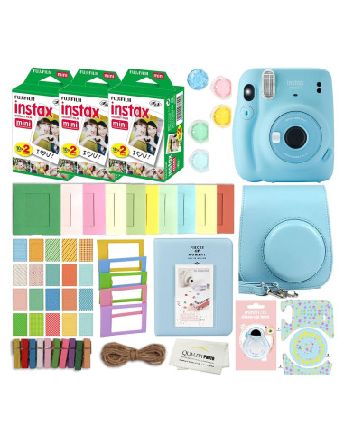 Cámara Instantánea Fujifilm Instax Mini 11 Azul con 60 Películas