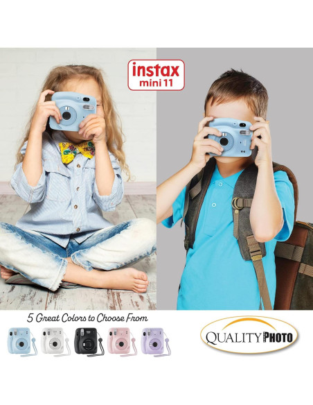 Cámara Instantánea Fujifilm Instax Mini 11 Azul con 60 Películas