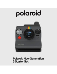 Cámara Instantánea Polaroid Now Plus 3 Autofoco Negro + Kit Película 2