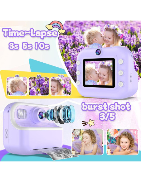 Cámara Instantánea Luoba M8 para Niños 48MP 1080P HD