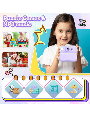 Cámara Instantánea Luoba M8 para Niños 48MP 1080P HD