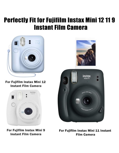 Funda Protectora para Cámara Fujifilm Instax Mini 11 12 9 Negra