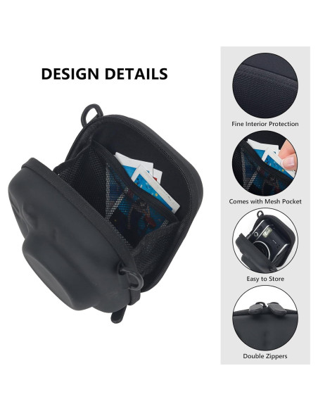 Funda de Almacenamiento Dura EVA para Fujifilm Instax Mini - Negro