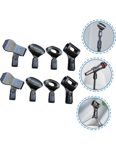 Clips de Micrófono Inalámbrico ERINGOGO 8 Piezas Soporte Universal