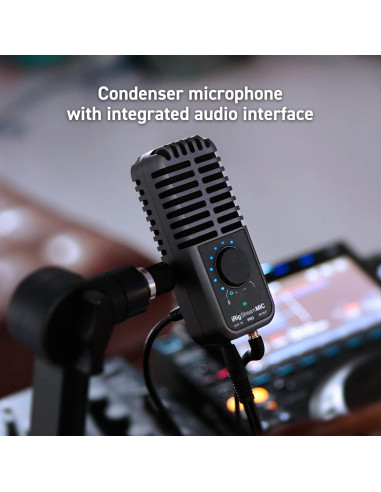 Micrófono IK Multimedia iRig Stream Mic Pro con interfaz de audio