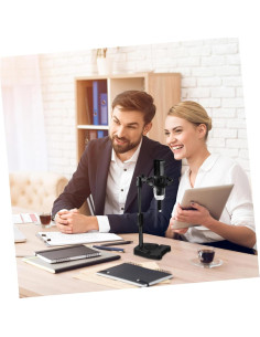 Soporte de Micrófono Ajustable con Base Ponderada para Estudio 2