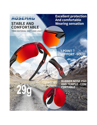 Gafas de sol deportivas Rosemal 7253 polarizadas UV400