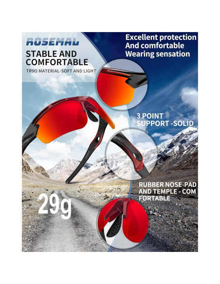 Gafas de sol deportivas Rosemal 7253 polarizadas UV400