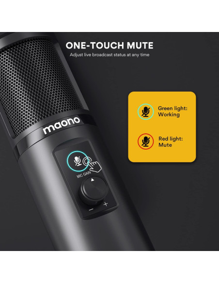 Micrófono Profesional MAONO PD100 para Podcast y Streaming