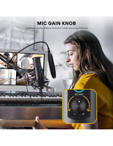 Micrófono Profesional MAONO PD100 para Podcast y Streaming