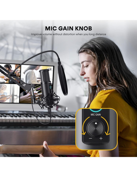 Micrófono Profesional MAONO PD100 para Podcast y Streaming