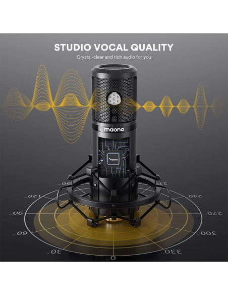 Micrófono Profesional MAONO PD100 para Podcast y Streaming