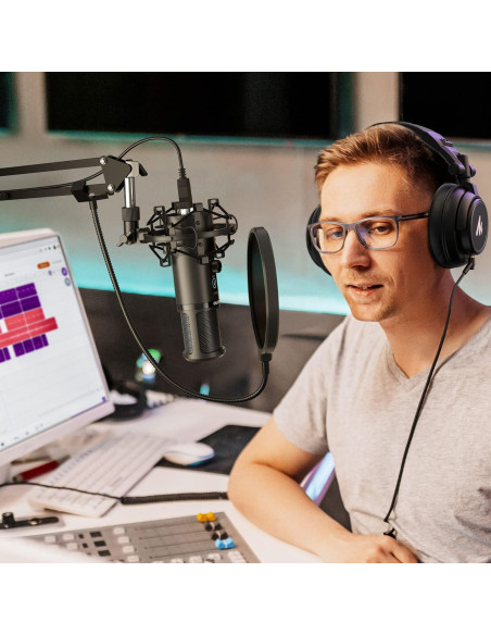 Micrófono Profesional MAONO PD100 para Podcast y Streaming