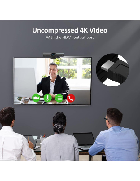 Webcam 4K NexiGo Iris con Sensor Sony, HDR, PiP y Control Remoto