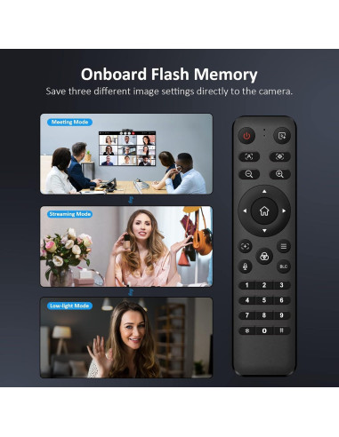 Webcam 4K NexiGo Iris con Sensor Sony, HDR, PiP y Control Remoto
