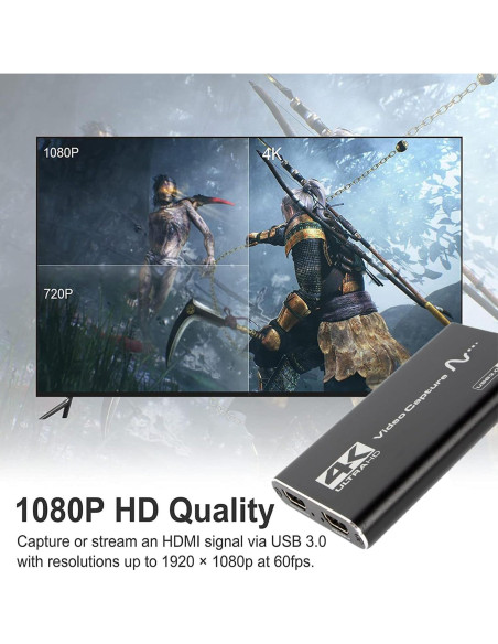 Caja de Captura de Video HDMI 4K DAGIJIRD USB 3.0 1080P 60Hz