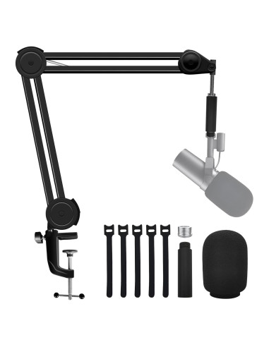Soporte de Micrófono Boom Boseen SM7B con Filtro Pop y Extensión