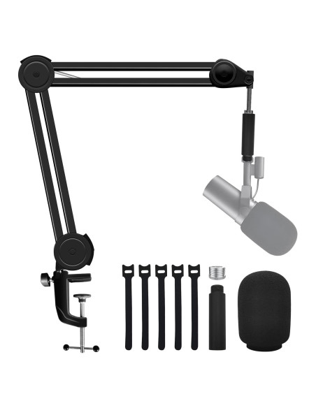 Soporte de Micrófono Boom Boseen SM7B con Filtro Pop y Extensión