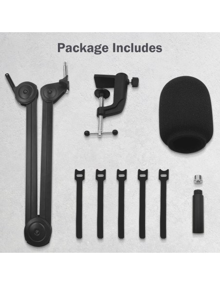 Soporte de Micrófono Boom Boseen SM7B con Filtro Pop y Extensión