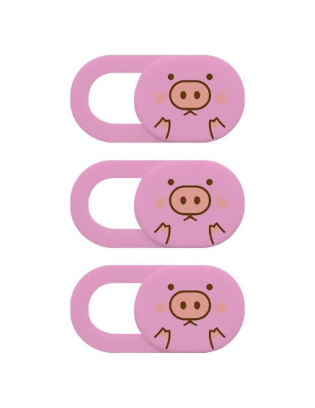 3 Piezas Cubierta Deslizante Webcam SEWACC Rosa para Laptop