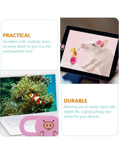 3 Piezas Cubierta Deslizante Webcam SEWACC Rosa para Laptop
