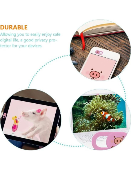 3 Piezas Cubierta Deslizante Webcam SEWACC Rosa para Laptop