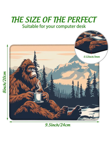Alfombrilla de Ratón Ghatobty Sasquatch en el Bosque 24.1x20.3 cm
