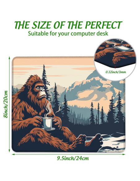 Alfombrilla de Ratón Ghatobty Sasquatch en el Bosque 24.1x20.3 cm