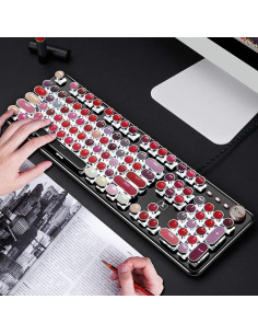 Teclado Mecánico Corn K520 Lipstick Retroiluminado 104 Teclas 2