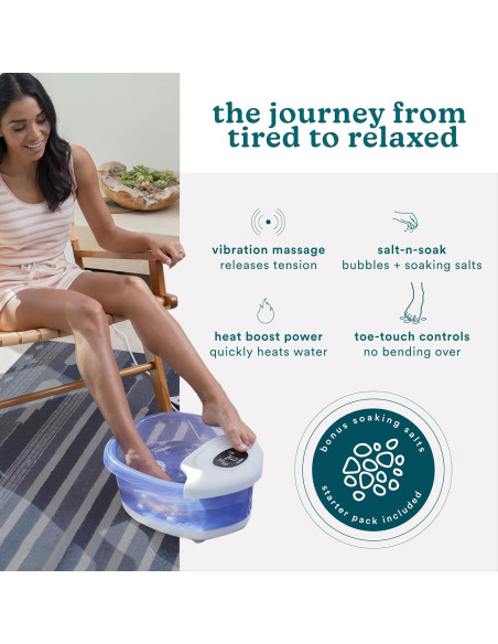 Baño de Pies HoMedics Sal-N-Soak con Calentamiento y Masaje