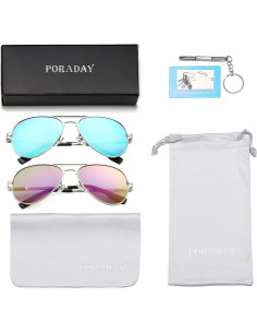 Gafas de sol aviador polarizadas PORADAY 58mm UV400 2