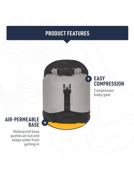 Bolsa Secadora Ultra-Ligera Sea to Summit 5L Impermeable Gris