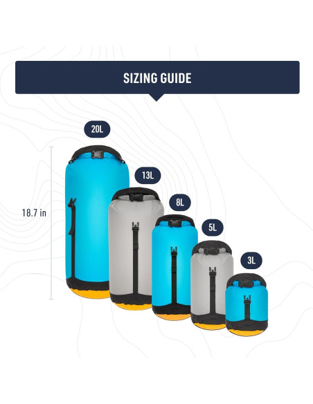 Bolsa Secadora Ultra-Ligera Sea to Summit 5L Impermeable Gris