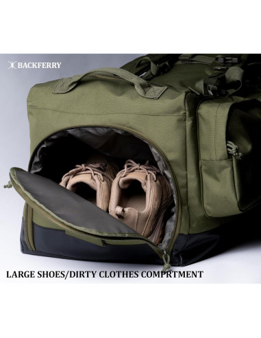 Bolsa de viaje grande BACKFERRY 105L con compartimento para zapatos