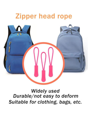 Tiradores de Cremallera Yosawa 50 Piezas Nylon Rosa Oscuro