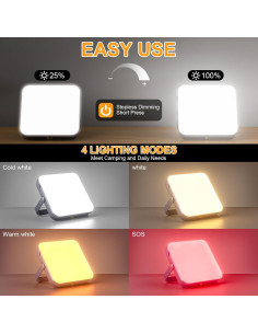 Linterna de Camping Recargable SPYONG 10000mAh 1000LM IPX5 2